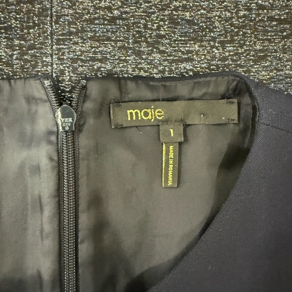 Maje Granaig Two Tone Flared Dress - Picture 3 of 4